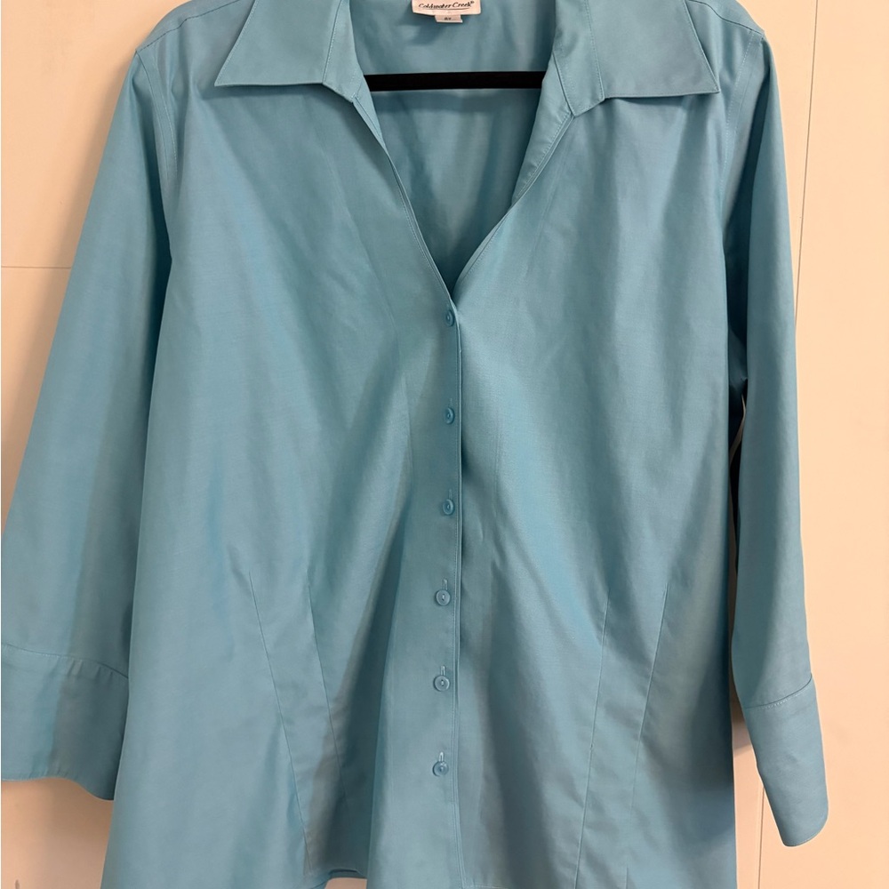 Coldwater Creek Sky Blue Blouse